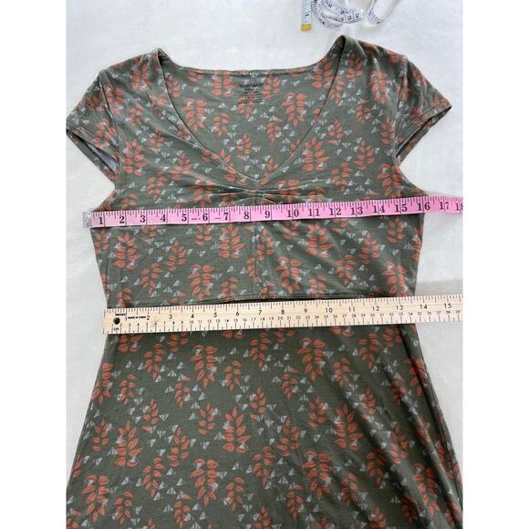 Toad&Co Rosemarie Short Sleeve Printed V Neck Organic Cotton Dress Women's Small - Picture 5 of 7